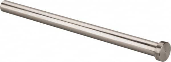 Gibraltar - 5/8" Pin Diam, 7/8" Head Diam x 1/4" Head Height, 10" OAL, Straight Ejector Pin - Steel, 9-3/4" Pin Length - Exact Tooling