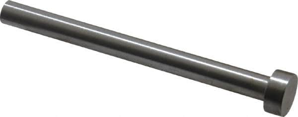 Gibraltar - 1/4" Pin Diam, 7/16" Head Diam x 3/16" Head Height, 3" OAL, Hard Core Pin - Steel, 2-13/16" Pin Length - Exact Tooling