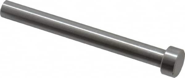 Gibraltar - 5/16" Pin Diam, 1/2" Head Diam x 1/4" Head Height, 3" OAL, Hard Core Pin - Steel, 2-3/4" Pin Length - Exact Tooling