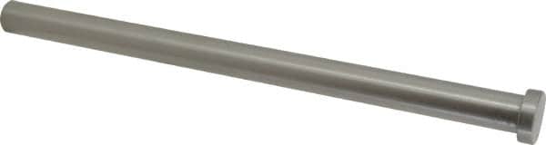 Gibraltar - 5/8" Pin Diam, 7/8" Head Diam x 1/4" Head Height, 10" OAL, Hard Core Pin - Steel, 9-3/4" Pin Length - Exact Tooling