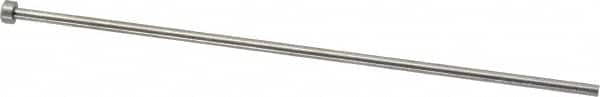 Gibraltar - 2mm Pin Diam, 4mm Head Diam x 2mm Head Height, 100mm OAL, Straight Ejector Pin - Steel, 98mm Pin Length - Exact Tooling