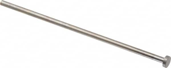 Gibraltar - 5mm Pin Diam, 10mm Head Diam x 3mm Head Height, 160mm OAL, Straight Ejector Pin - Steel, 157mm Pin Length - Exact Tooling