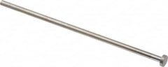 Gibraltar - 5mm Pin Diam, 10mm Head Diam x 3mm Head Height, 160mm OAL, Straight Ejector Pin - Steel, 157mm Pin Length - Exact Tooling