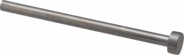 Gibraltar - 6mm Pin Diam, 12mm Head Diam x 5mm Head Height, 100mm OAL, Straight Ejector Pin - Steel, 95mm Pin Length - Exact Tooling