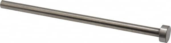 Gibraltar - 6mm Pin Diam, 12mm Head Diam x 5mm Head Height, 125mm OAL, Straight Ejector Pin - Steel, 120mm Pin Length - Exact Tooling