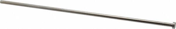 Gibraltar - 8mm Pin Diam, 14mm Head Diam x 5mm Head Height, 400mm OAL, Straight Ejector Pin - Steel, 395mm Pin Length - Exact Tooling