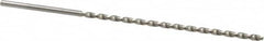 Accupro - #47, 130° Point, Parabolic Flute, Vanadium High Speed Steel Taper Length Drill Bit - Bright Finish, 2-7/32" Flute Length, 3-11/32" OAL - Exact Tooling