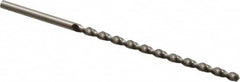 Accupro - #22, 130° Point, Parabolic Flute, Vanadium High Speed Steel Taper Length Drill Bit - Bright Finish, 3-1/16" Flute Length, 4-11/16" OAL - Exact Tooling