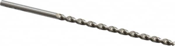 Accupro - #17, 130° Point, Parabolic Flute, Vanadium High Speed Steel Taper Length Drill Bit - Bright Finish, 3-7/32" Flute Length, 4-31/32" OAL - Exact Tooling