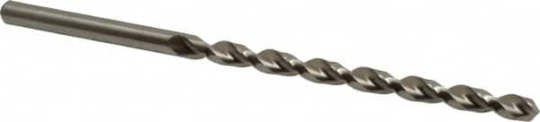 Accupro - 19/64" 130° Parabolic Flute Vanadium High Speed Steel Taper Length Drill Bit - Exact Tooling