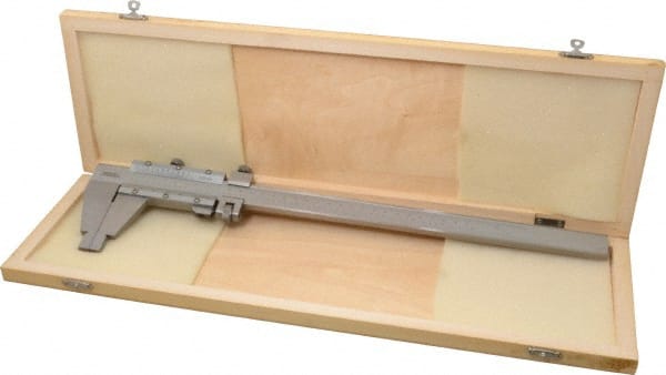 SPI - 0 to 12" Stainless Steel Vernier Caliper - 0.02mm Graduation, 2.95" Jaw Depth, 0.0015" Accuracy, Includes Depth, Inside Diameter, Outside Diameter, Step, Includes NIST Traceability Certificate - Exact Tooling