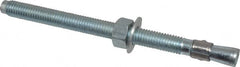 Red Head - 1/2 Inch Diameter, 1/2-13 Inch Thread, 7 Inch Overall Length, Grade 3, Wedge Expansion Concrete Anchor - Steel, Zinc Plated, 5-1/2 Inch Thread Length, Tie Wire Head, 1/2 Inch Drill - Exact Tooling