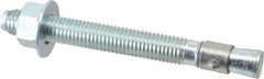 Red Head - 5/8" Diam, 5/8-11, 6" OAL, Grade 3, Wedge Expansion Concrete Anchor - Steel, Zinc Plated, 4-1/4" Thread Length, Tie Wire Head, 5/8" Drill - Exact Tooling