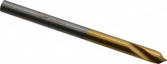 Guhring - 4mm Body Diam, 90°, 55mm OAL, High Speed Steel Spotting Drill - Exact Tooling