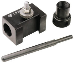 Aloris - Series BXA, #5C 5C Collet Tool Post Holder - 10 to 15" Lathe Swing, 1-7/8" OAH, 15/16" Centerline Height - Exact Tooling