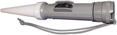 Fulton - White Industrial/Tactical Flashlight - Gray Plastic Body, 2 D Batteries Not Included - Exact Tooling