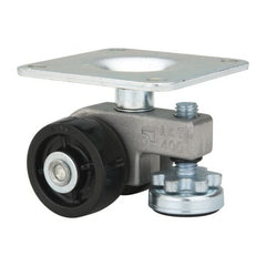 Sunnex - 13/16" Wide, Nylon Swivel Caster - 400 Lb Capacity, Top Plate Mount, 3.54" x 3.54" Plate, Ball Bearing - Exact Tooling