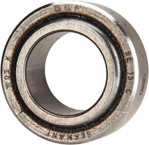 SKF - 15mm Bore Diam, 4,050 Lb Dynamic Capacity, Spherical Plain Bearing - 10,125 Lb Static Load Capacity - Exact Tooling