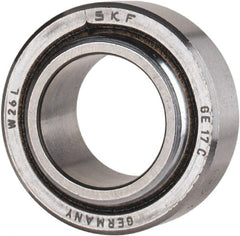 SKF - 17mm Bore Diam, 5,040 Lb Dynamic Capacity, Spherical Plain Bearing - 12,600 Lb Static Load Capacity - Exact Tooling