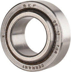 SKF - 12mm Bore Diam, 3,375 Lb Dynamic Capacity, Spherical Plain Bearing - 6,749 Lb Static Load Capacity - Exact Tooling