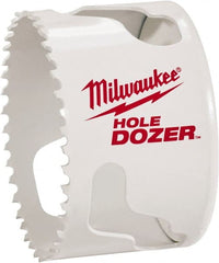 Milwaukee Tool - 2-1/4" Diam, 1-1/2" Cutting Depth, Hole Saw - Bi-Metal Saw, Toothed Edge - Exact Tooling
