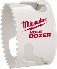 Milwaukee Tool - 2-3/8" Diam, 1-1/2" Cutting Depth, Hole Saw - Bi-Metal Saw, Toothed Edge - Exact Tooling