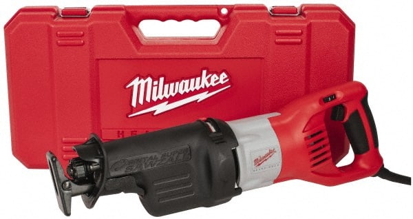 Milwaukee Tool - 2,800 Strokes per Minute, 1-1/4 Inch Stroke Length, Electric Reciprocating Saw - 120 Volts, 15 Amps, 1 Blade - Exact Tooling