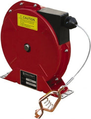 Reelcraft - 3/32 Inch x 50 Ft. Steel Stranded Cable Grounding Reel - Spring Driven Reel - Exact Tooling