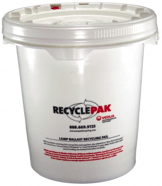 Recyclepak - 15 Inch Deep, Ballast Bucket - 15 Inch Diameter, 69 Lb. Capacity, 5 Gallon Pail - Exact Tooling