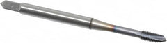 OSG - M3x0.50 Metric Coarse, 3 Flute, TiCN Finish, Vanadium High Speed Steel Spiral Point Tap - Plug Chamfer, Right Hand Thread, 1-15/16" OAL, 5/8" Thread Length, 0.141" Shank Diam, 6H Class of Fit - Exact Tooling