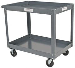 Value Collection - 1,200 Lb Capacity, 24" Wide x 36" Long x 34-5/8" High Service Cart - 2 Shelf, Steel - Exact Tooling