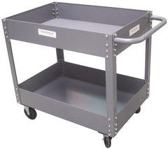 Value Collection - 1,200 Lb Capacity, 24" Wide x 36" Long x 34-5/8" High Service Cart - 2 Shelf, Steel - Exact Tooling