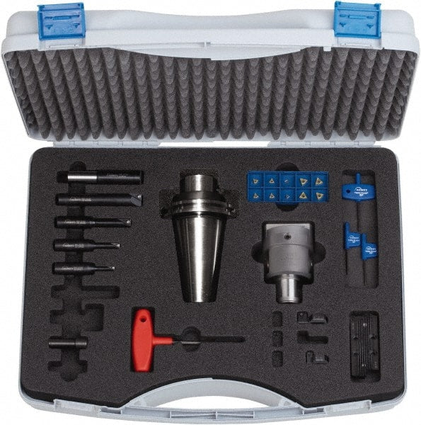 Komet - 2.362 Inch Body Diameter, Manual Modular Boring Head - 0.236 to 4.921 Inch Bore Diameter, Integral Shank, Modular Connection Shank - Exact Tooling