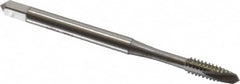 OSG - #6-32 UNC, 2 Flute, Bright Finish, Vanadium High Speed Steel Spiral Point Tap - Bottoming Chamfer, Right Hand Thread, 2" OAL, 11/16" Thread Length, 0.141" Shank Diam, 3B Class of Fit - Exact Tooling