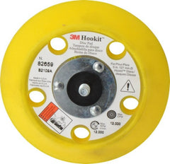 3M - 5" Diam Hook & Loop Disc Backing Pad - Medium Density, 12,000 RPM - Exact Tooling