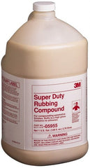 3M - 1 Gal Rubbing Compound - Grade Extra Fine, 1,000 Grit, Tan, For Heavy Cutting, Use on Removing Automotive Paint Scratches - Exact Tooling