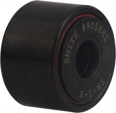 Accurate Bushing - 1/2" Bore, 1-3/4" Roller Diam x 1" Roller Width, Carbon Steel Self-Lubricating Yoke Cam Follower with Nonmetallic Bushing - 1 Lb Dynamic Load Capacity, 1-1/16" Overall Width - Exact Tooling