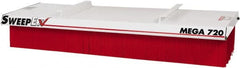Sweepex - 12" Long x 72" Wide Sweeper Accessory - Stiff Polypropylene Bristles - Exact Tooling