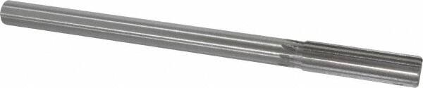 Made in USA - 0.628" High Speed Steel 8 Flute Chucking Reamer - Straight Flute, 0.5615" Straight Shank, 2-1/4" Flute Length, 9" OAL - Exact Tooling