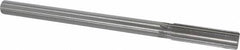 Made in USA - 0.628" High Speed Steel 8 Flute Chucking Reamer - Straight Flute, 0.5615" Straight Shank, 2-1/4" Flute Length, 9" OAL - Exact Tooling