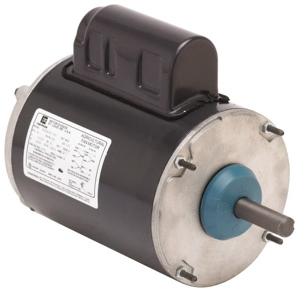 US Motors - 1 hp, TEAO Enclosure, Auto Thermal Protection, 1,725 RPM, 115/230 Volt, 60 Hz, Industrial Electric AC/DC Motor - Size 56 Frame, Cradle Mount, 1 Speed, Ball Bearings, 10.3/5.15 Full Load Amps, B Class Insulation, Reversible - Exact Tooling