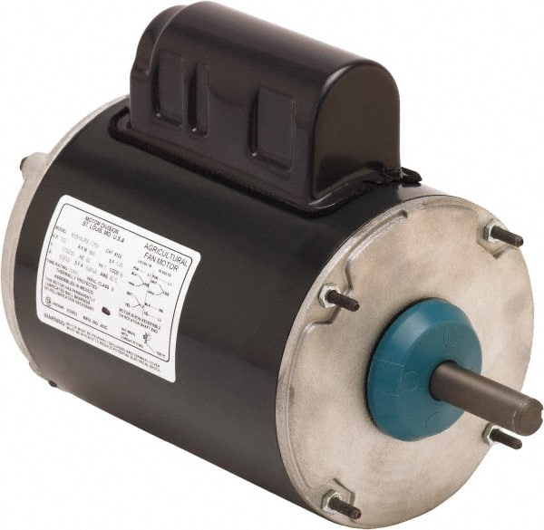 US Motors - 1/3 hp, TEAO Enclosure, Auto Thermal Protection, 1,700 RPM, 115/230 Volt, 60 Hz, Industrial Electric AC/DC Motor - Size 48 Frame, Resilient Mount, 1 Speed, Ball Bearings, 3.8/1.9 Full Load Amps, B Class Insulation, CW Drive End Rev - Exact Tooling