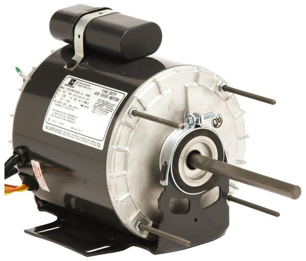 US Motors - 1/3 hp, TENV Enclosure, Auto Thermal Protection, 1,075 RPM, 230 Volt, 60 Hz, Industrial Electric AC/DC Motor - Size 48 Frame, Hub/Stud Mount, 2 Speed, Ball Bearings, 2.4 Full Load Amps, B Class Insulation, Reversible - Exact Tooling