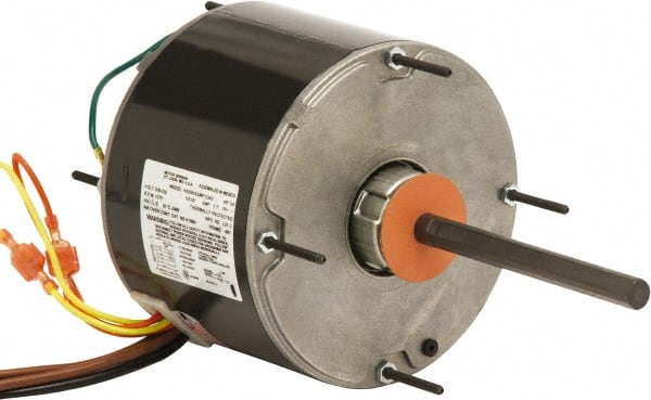 US Motors - 1/2 hp, TEAO Enclosure, Auto Thermal Protection, 1,075 RPM, 208-230 Volt, 60 Hz, Industrial Electric AC/DC Motor - Size 48 Frame, Hub Mount, 1 Speed, Ball Bearings, 5.1-5.8 Full Load Amps, B Class Insulation, CCW Lead End - Exact Tooling