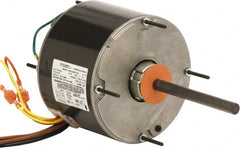 US Motors - 1/2 hp, TEAO Enclosure, Auto Thermal Protection, 1,075 RPM, 208-230 Volt, 60 Hz, Industrial Electric AC/DC Motor - Size 48 Frame, Hub Mount, 1 Speed, Ball Bearings, 5.1-5.8 Full Load Amps, B Class Insulation, CCW Lead End - Exact Tooling