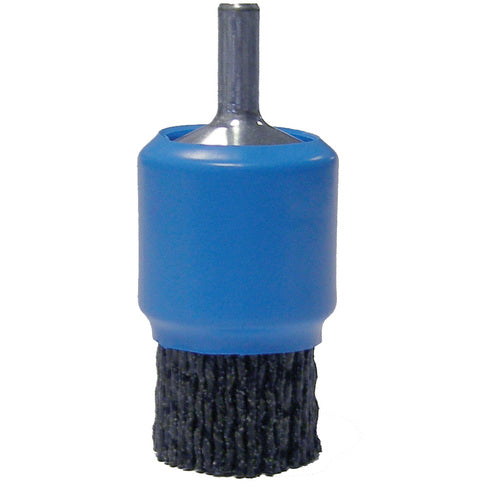 1″ Dia FME-Compliant Black Nylox End Brush, .055/80CG Crimped Fill - Exact Tooling