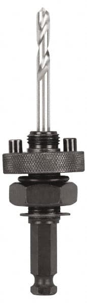 Milwaukee Tool - 1-1/4" to 6" Hole Diam, 1/2" Min Chuck, Hole Cutting Tool Arbor - Exact Tooling