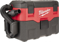 Milwaukee Tool - 2 Gal Plastic Tank, Battery Powered Portable Wet/Dry Vacuum - 18 Volt, 6' Hose Fitting, Cordless, Cleanstream Washable Wet/Dry, Accessories Included - Exact Tooling