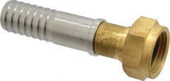 SuperKlean - 3/4 FGHT x 3/4" Hose Barb, FGHT x Hose Barb Swivel - Brass & Stainless Steel - Exact Tooling