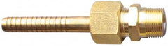 SuperKlean - NPT x 1/2" Hose Barb, 3 Piece Mixer Adapter - Brass - Exact Tooling